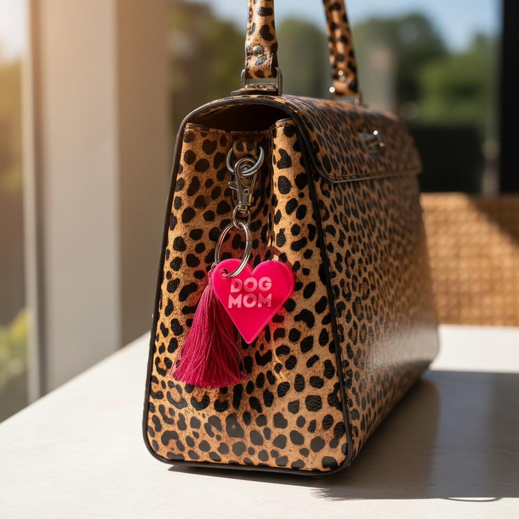DOG MOM Key &amp; Bag Charm Brownie