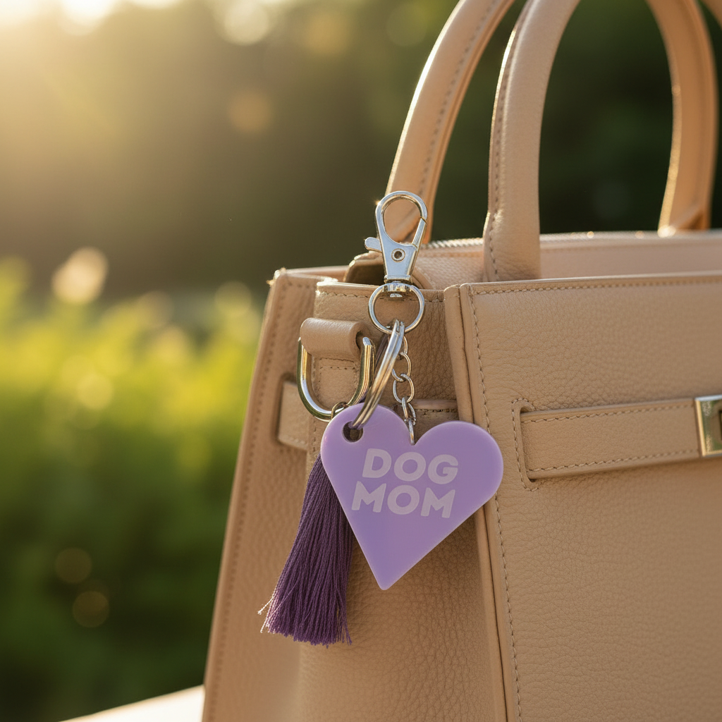 DOG MOM Key &amp; Bag Charm Brownie
