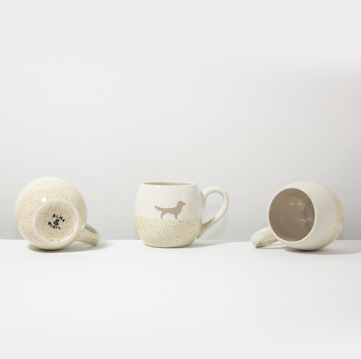 Tasse Langhaardackel Sand