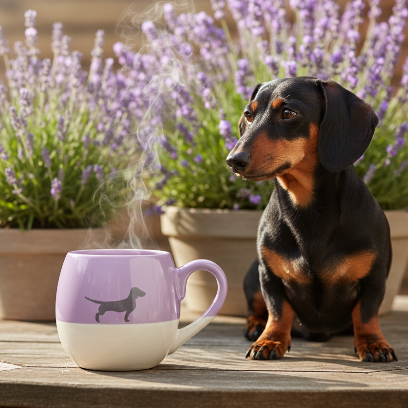 LIMITED EDITION: Tasse Lieblingshund Lavender