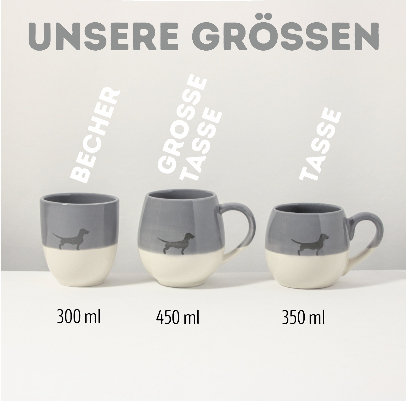 Große Tasse Rehbock Olive