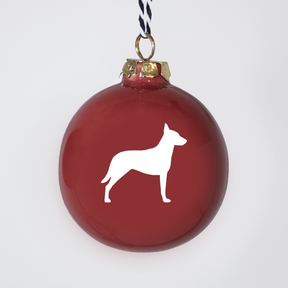 Christbaumkugeln Lieblingshund Ruby Red
