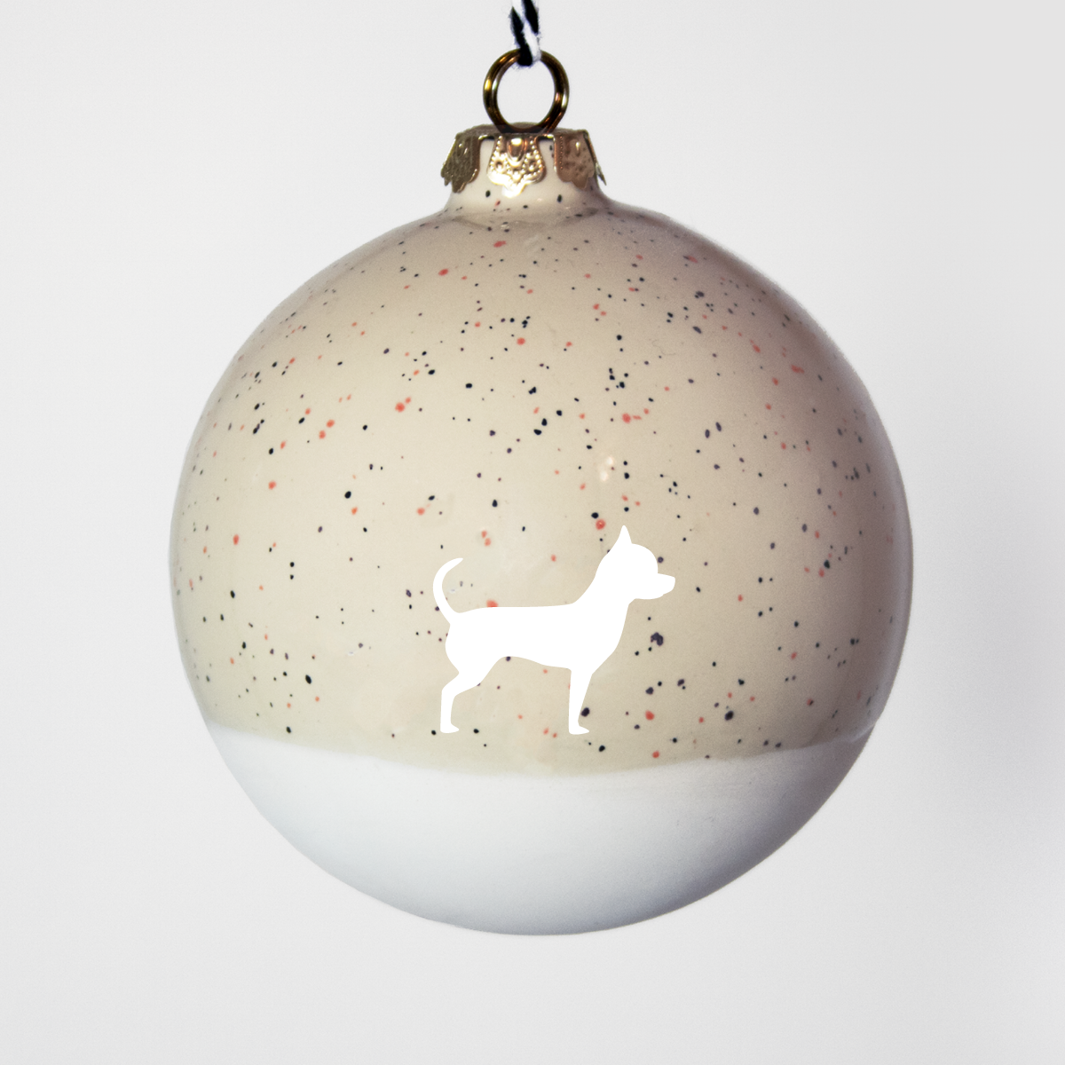 Christmas tree bauble dachshund sand large