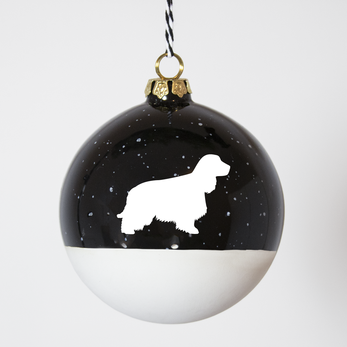 Christmas tree bauble dachshund sand large