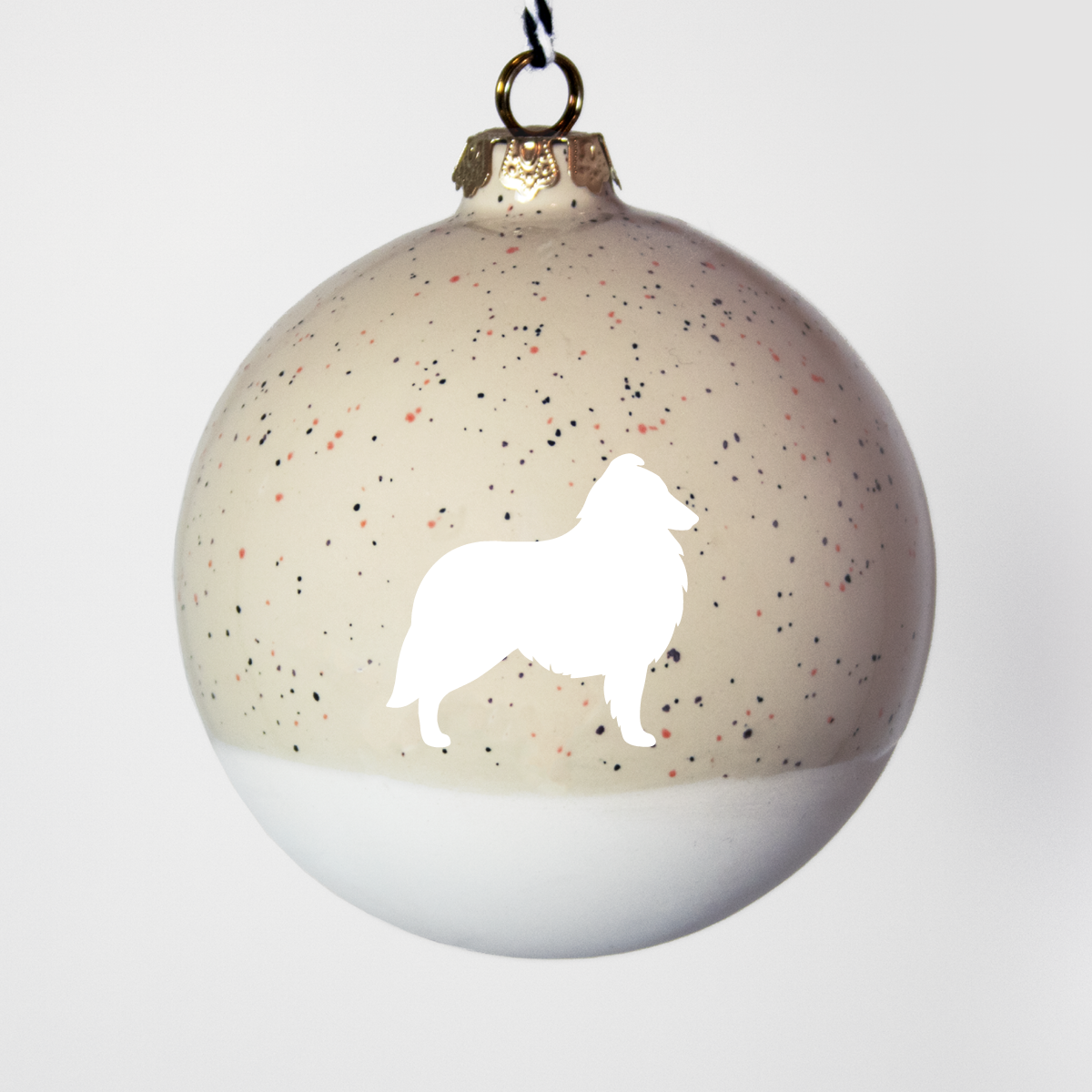 Christmas tree bauble dachshund sand large