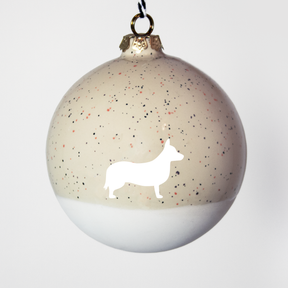 Christmas tree bauble dachshund sand large