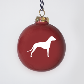 Christmas tree bauble dachshund sand large