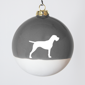 Christmas tree bauble dachshund sand large
