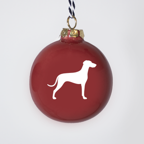 Christmas tree bauble dachshund sand large