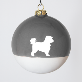 Christmas tree bauble dachshund sand large