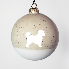 Christmas tree bauble dachshund sand large