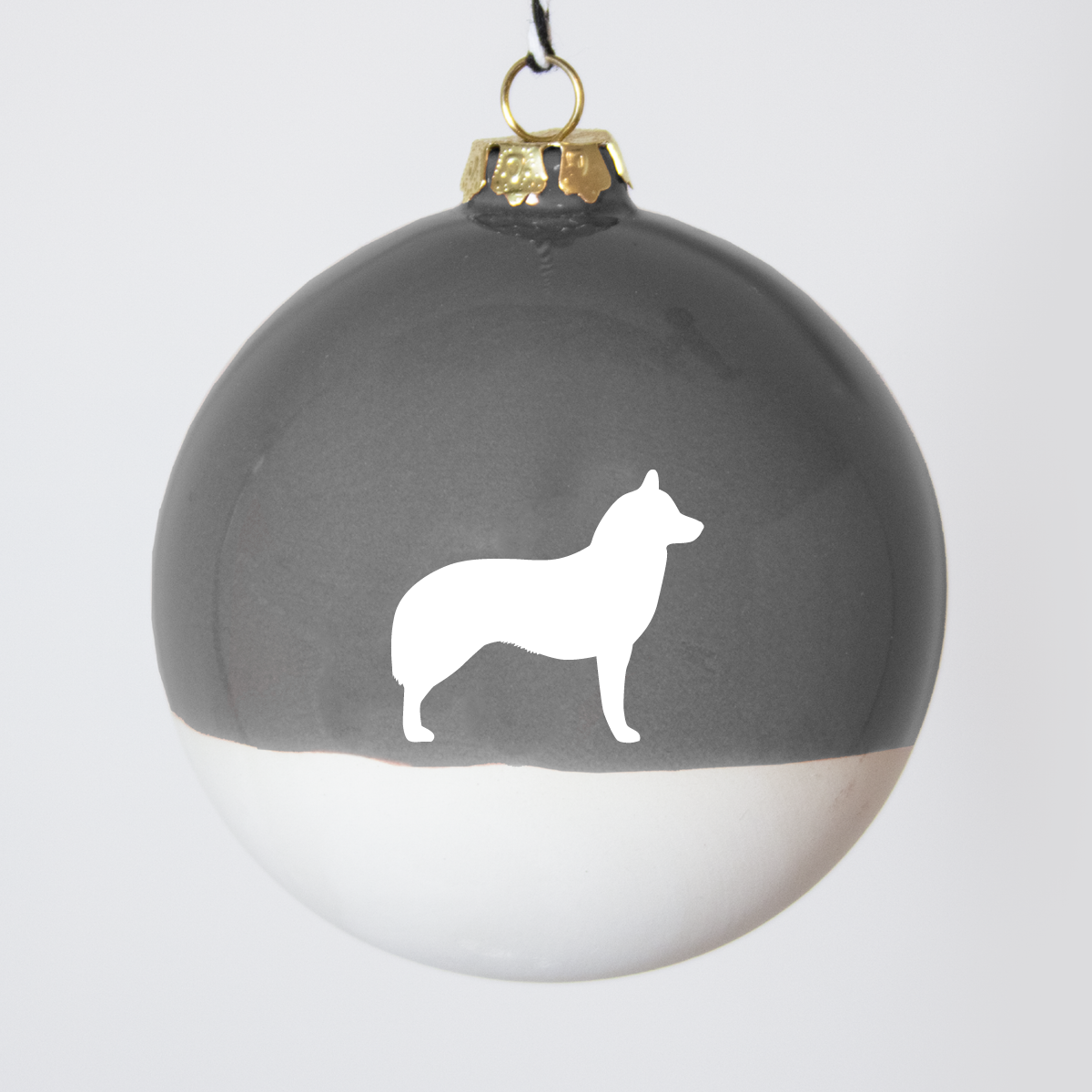 Christmas tree bauble dachshund sand large