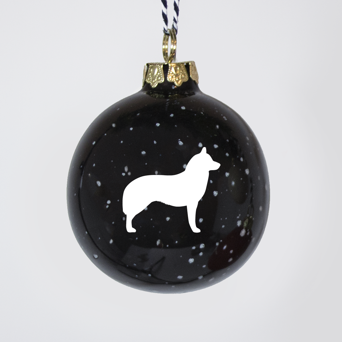 Christmas tree bauble dachshund sand large