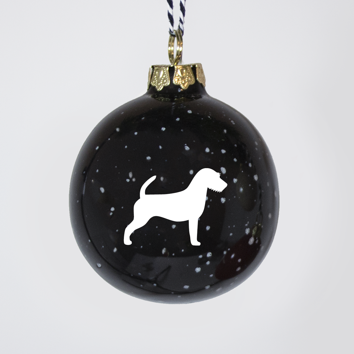 Christmas tree bauble dachshund sand large