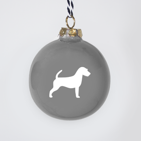 Christmas tree bauble dachshund sand large