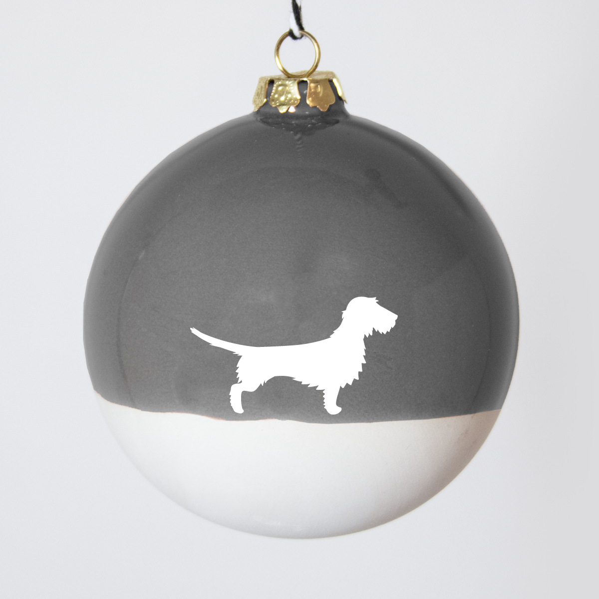 Christmas tree bauble dachshund sand large