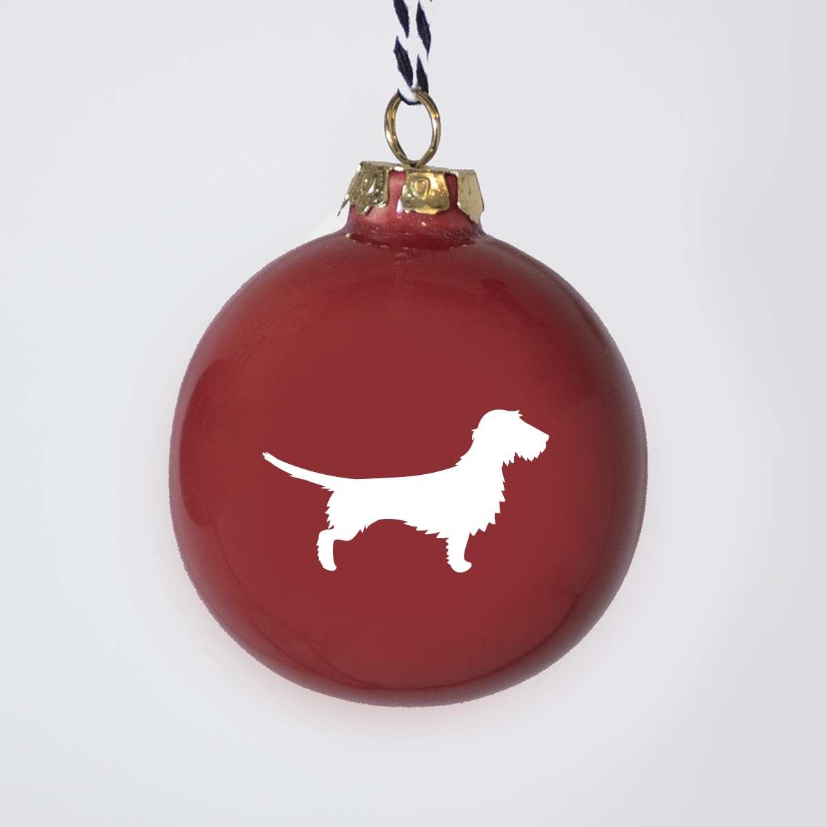 Christmas tree bauble dachshund sand large