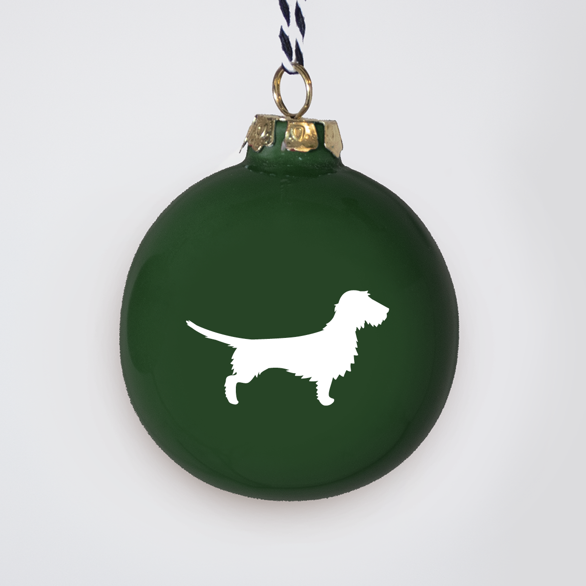 Christmas tree bauble dachshund sand large