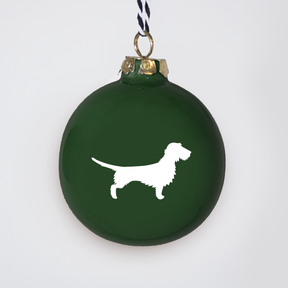Christmas tree bauble dachshund sand large