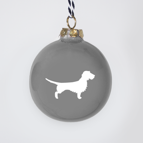 Christmas tree bauble dachshund sand large