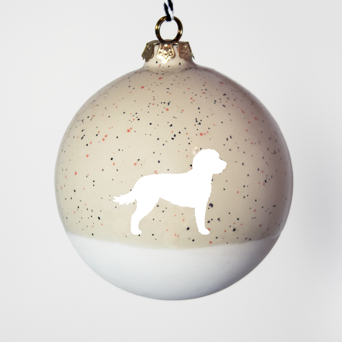 Christmas tree bauble dachshund sand large