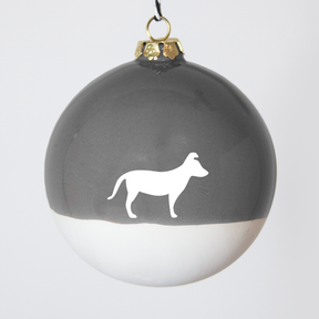 Christmas tree bauble dachshund sand large