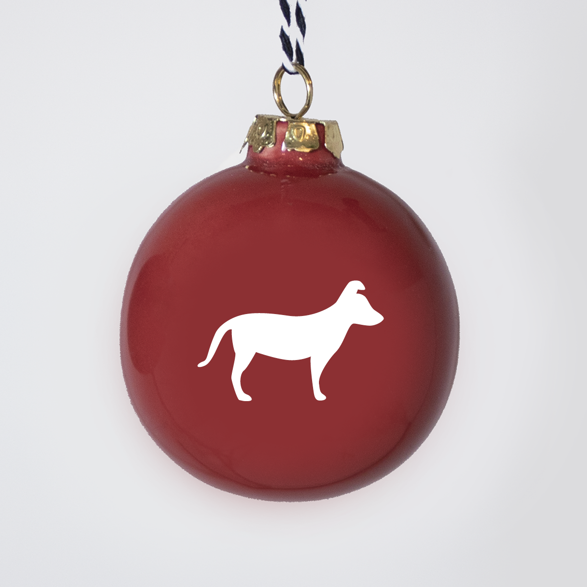Christmas tree bauble dachshund sand large