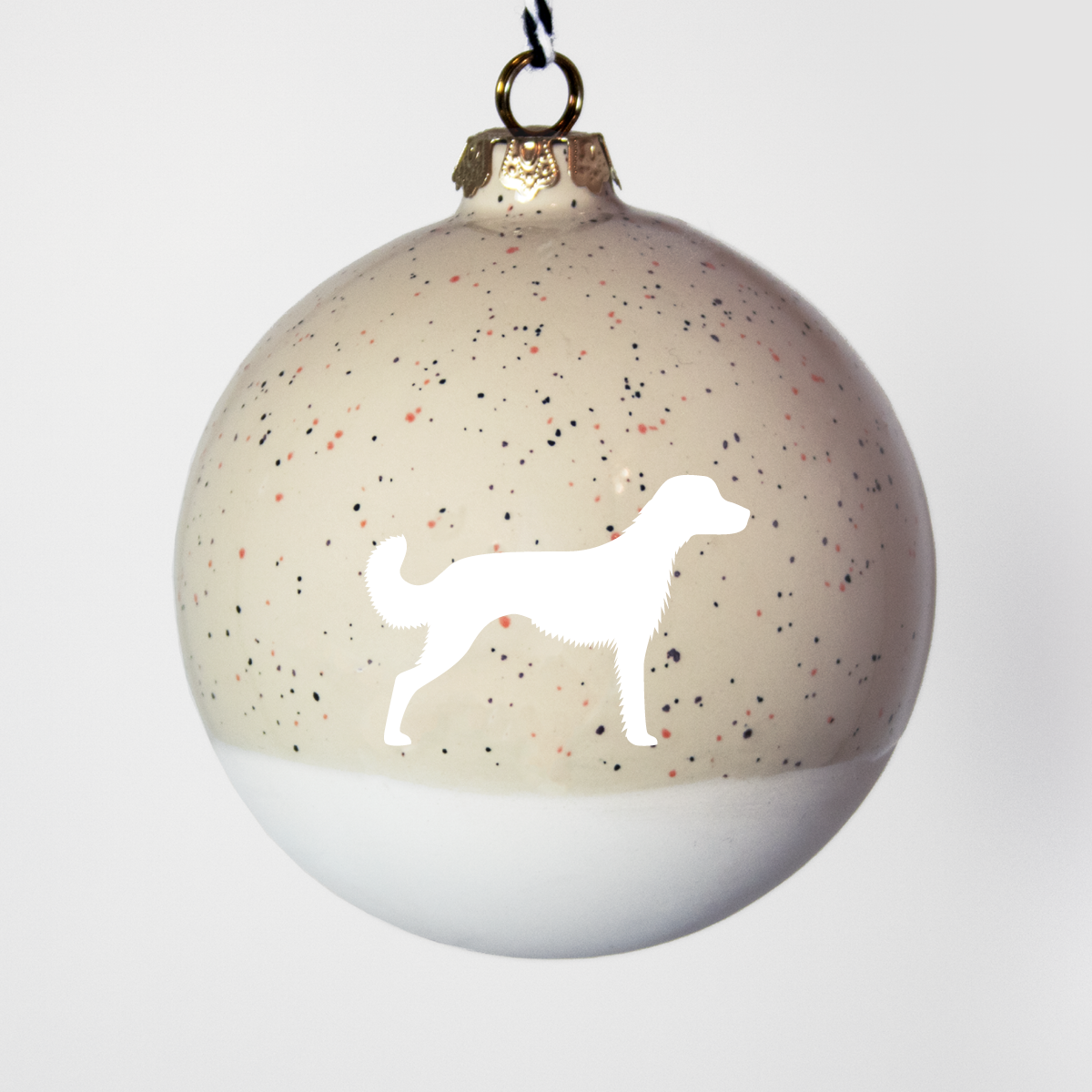 Christmas tree bauble dachshund sand large