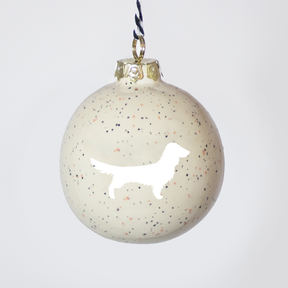 Christmas tree bauble dachshund sand large