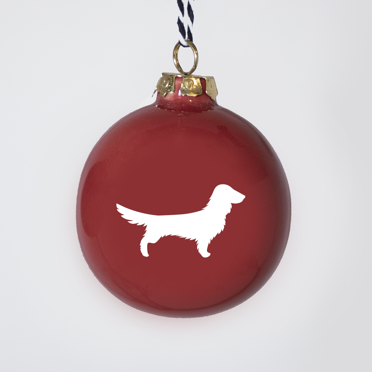 Christmas tree bauble dachshund sand large