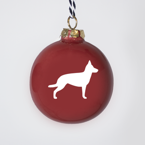 Christmas tree bauble dachshund sand large