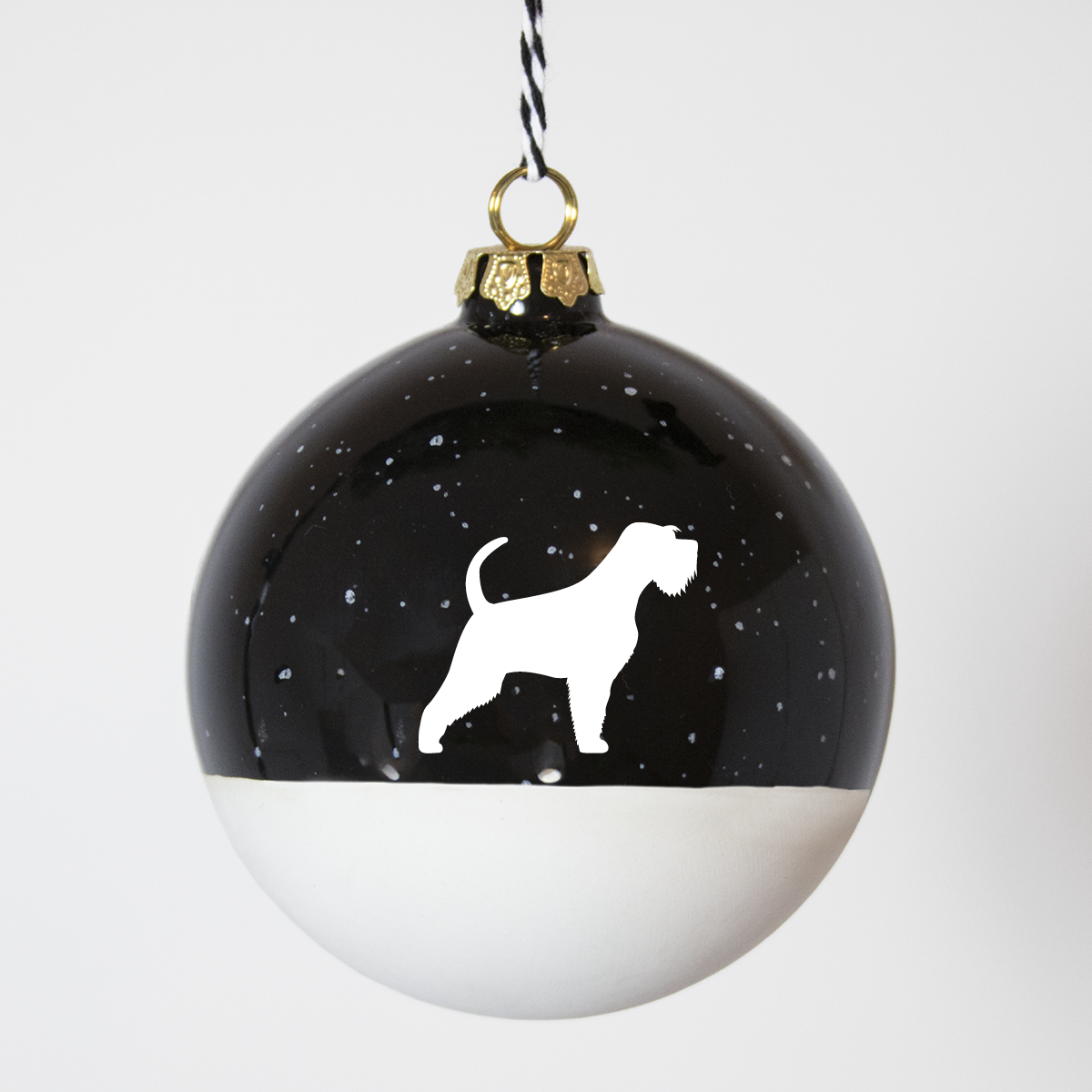 Christmas tree bauble dachshund sand large