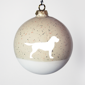 Christmas tree bauble dachshund sand large