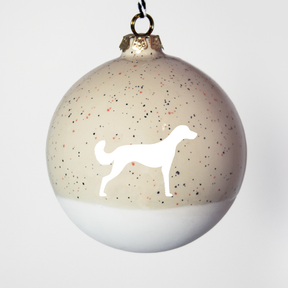 Christmas tree bauble dachshund sand large