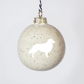 Christmas tree bauble dachshund sand large