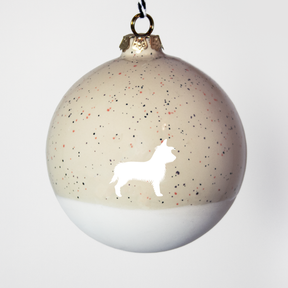 Christmas tree bauble dachshund sand large