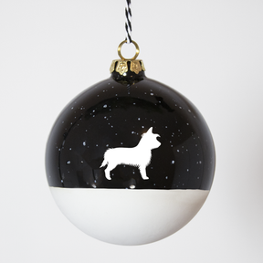 Christmas tree bauble dachshund sand large