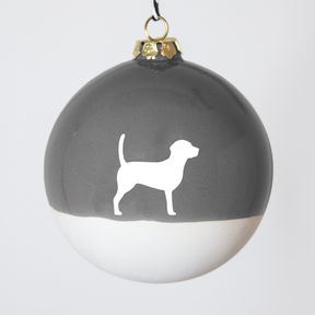 Christmas tree bauble dachshund sand large