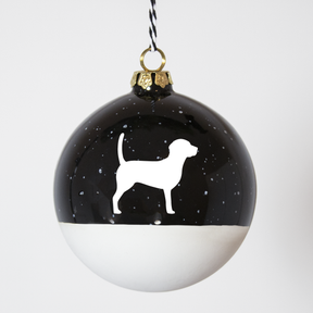 Christmas tree bauble dachshund sand large