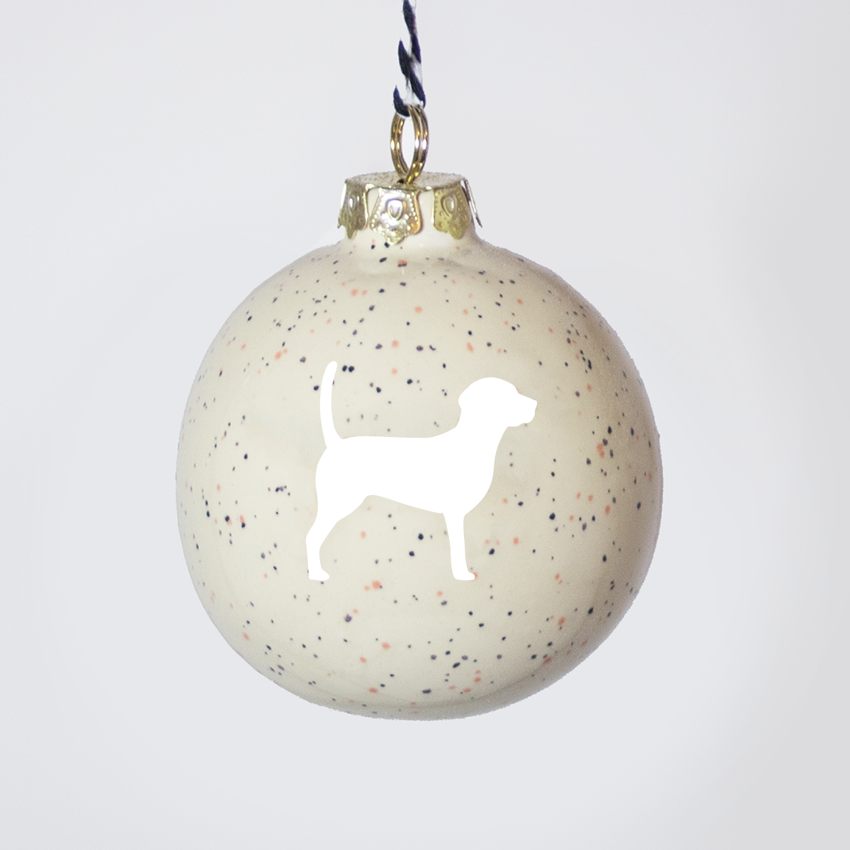 Christmas tree bauble dachshund sand large