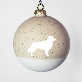 Christmas tree bauble dachshund sand large