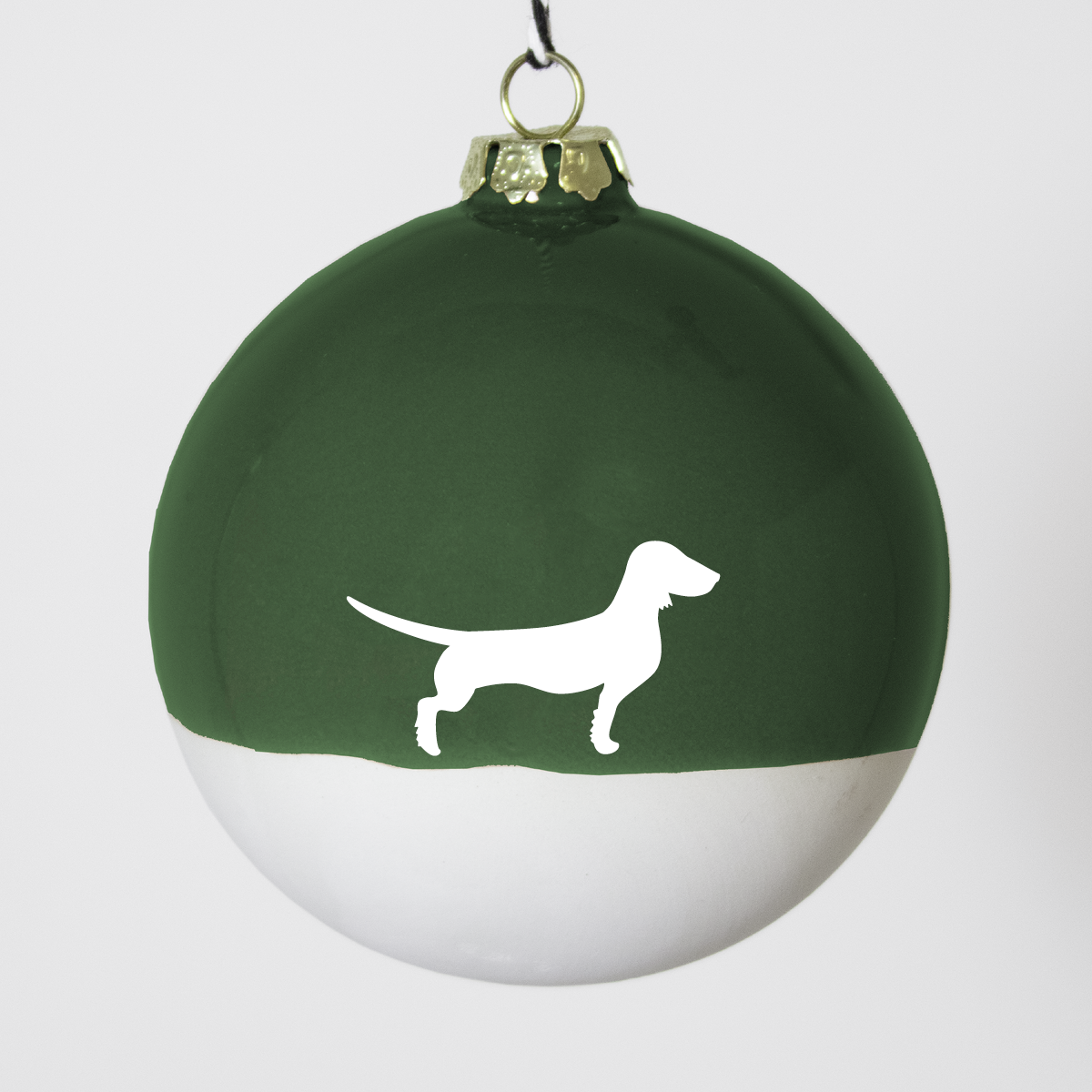 Christmas tree bauble dachshund sand large