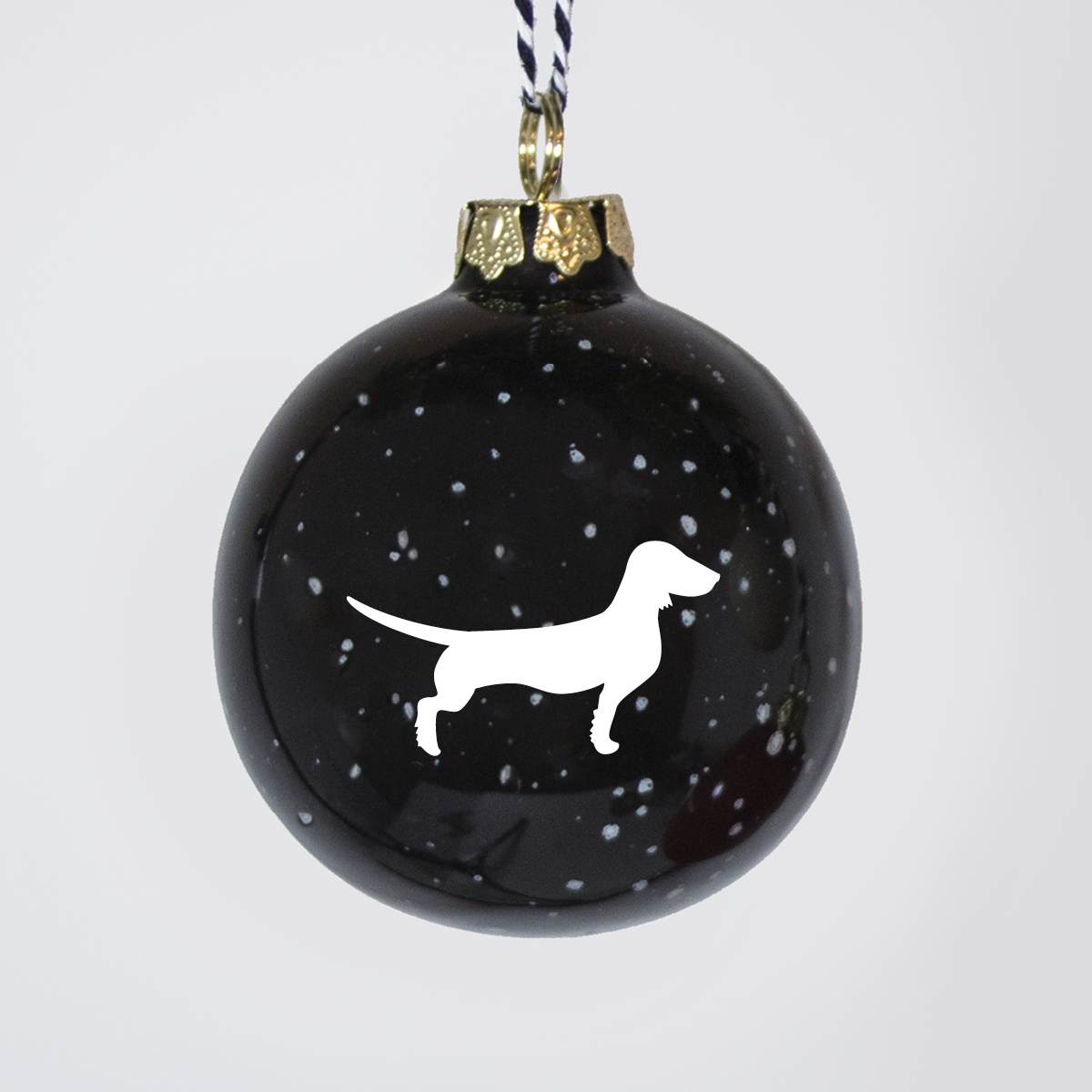 Christmas tree bauble dachshund sand large