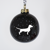 Christmas tree bauble dachshund sand large