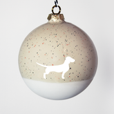 Christmas tree bauble dachshund sand large