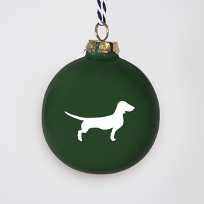 Christmas tree bauble dachshund sand large