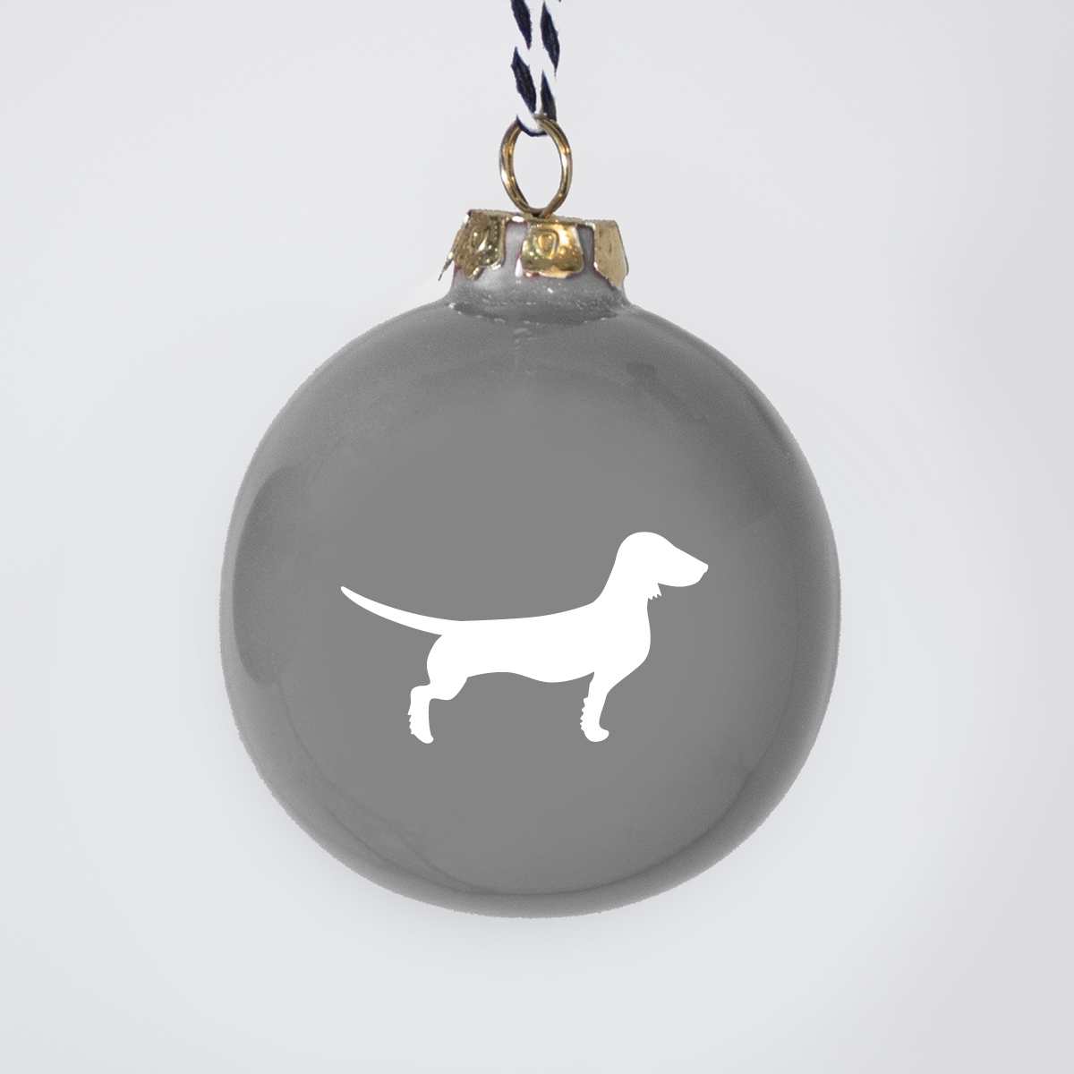 Christmas tree bauble dachshund sand large
