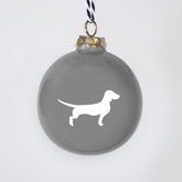 Christmas tree bauble dachshund sand large