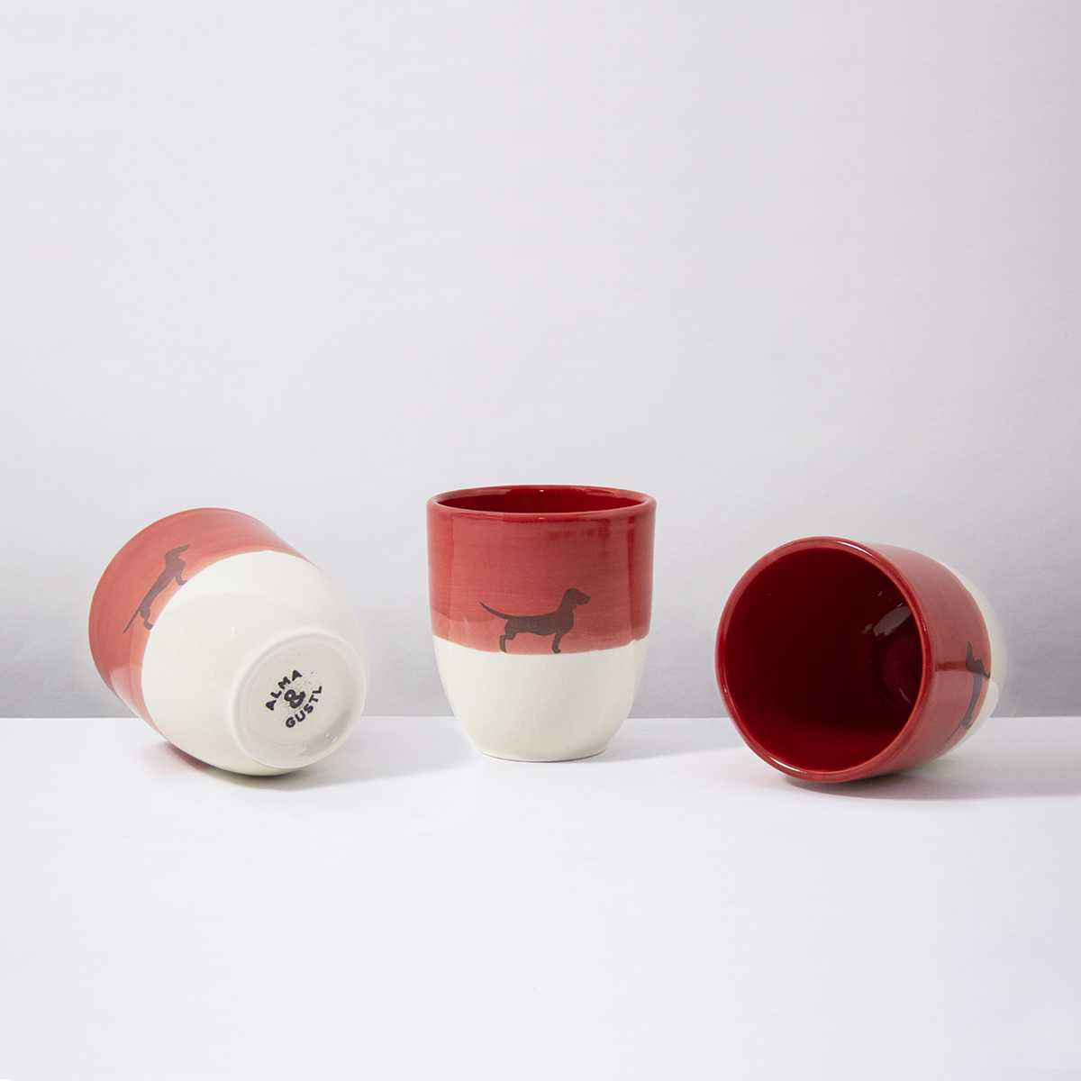 Becher Lieblingshund Weihnachts-Edition Ruby Red