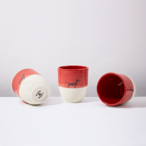 Becher Lieblingshund Weihnachts-Edition Ruby Red